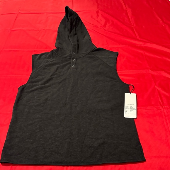 AloYoga sleeveless black hoodie (MEDIUM) Brand New with Tag. - Picture 1 of 6